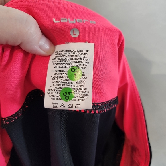Layer8 NWT Women's Performance Legging Size L Black Compression Workout Yoga Run - Picture 9 of 10